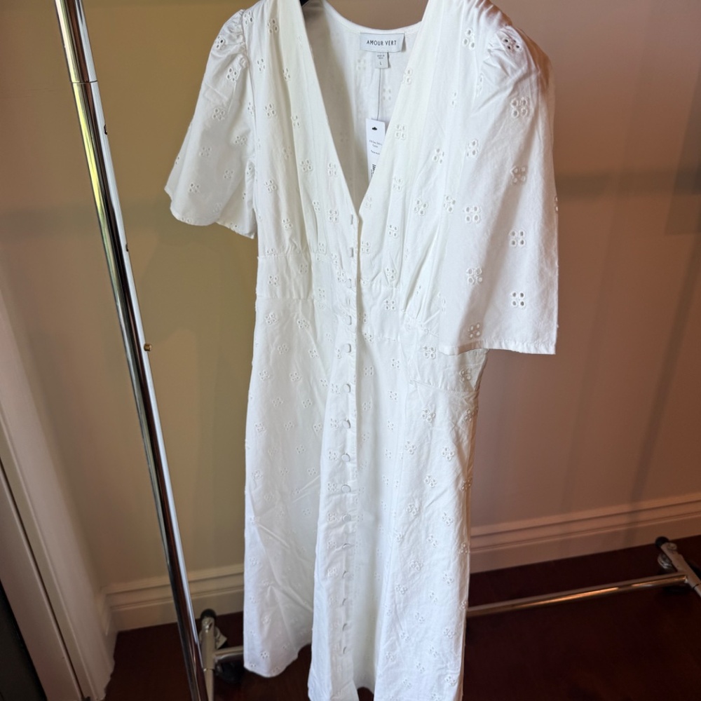 Amour Vert Dress Organic Cotton Eyelet - Picture 3 of 9